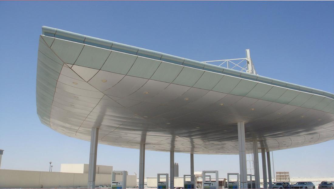 Petrol station canopy