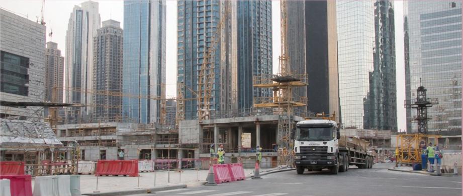 Heavy truck on a construction site